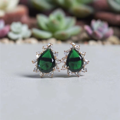Pear Shape Zircon Stud Tops