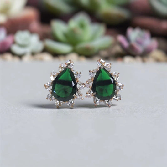Pear Shape Zircon Stud Tops