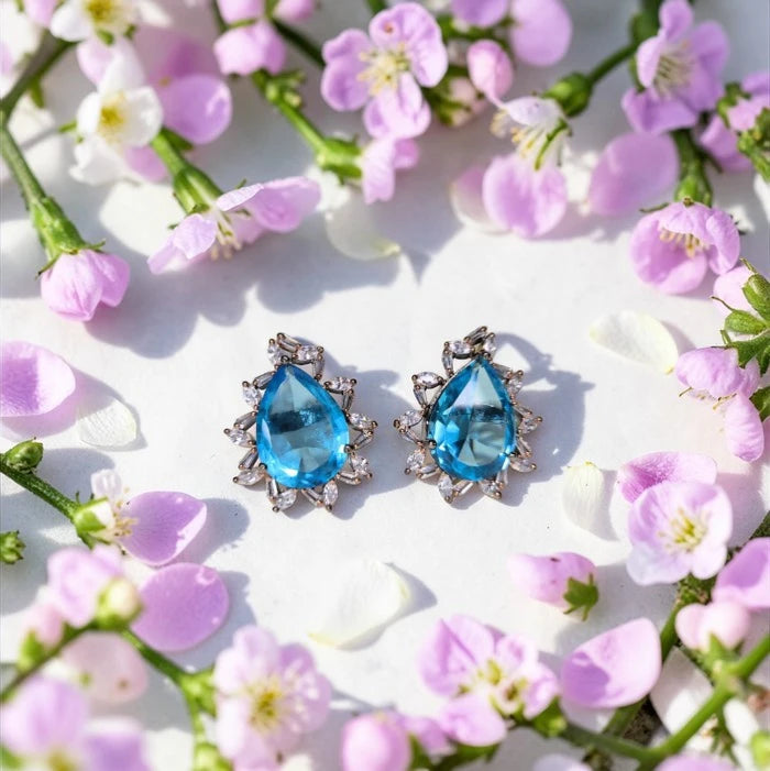 Pear Shape Zircon Stud Tops