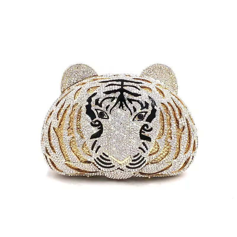 Tiger Crystal Clutch