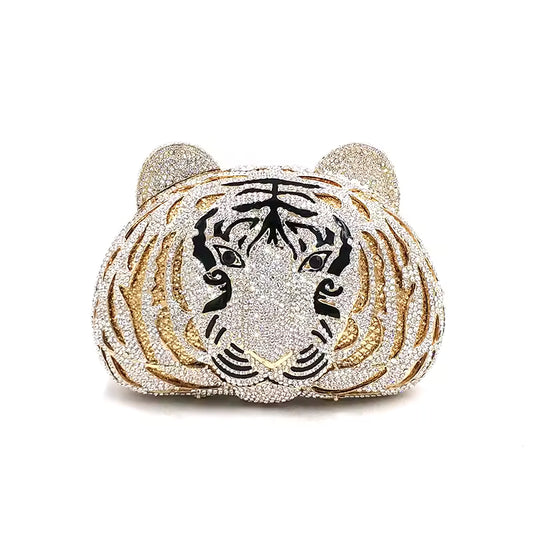 Tiger Crystal Clutch