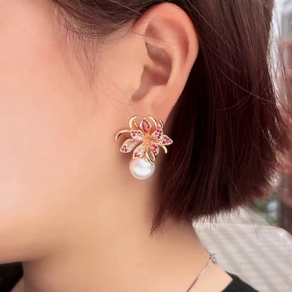 Gucci Flower Pearl Earrings