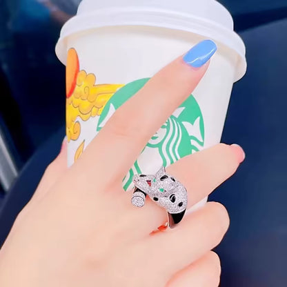 Emerald Eyes Cat Ring