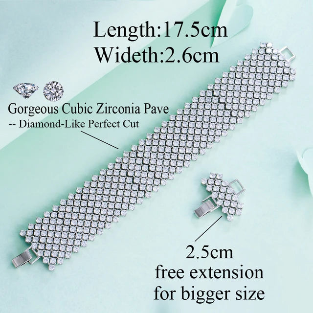Diamond Multi-Row Cuff Bracelet