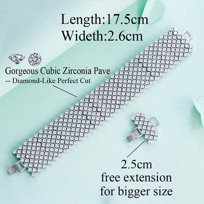 Diamond Multi-Row Cuff Bracelet