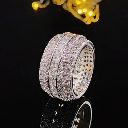 Princess Cut Pave Eternity Band