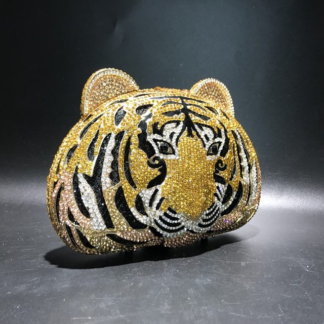 Tiger Crystal Clutch