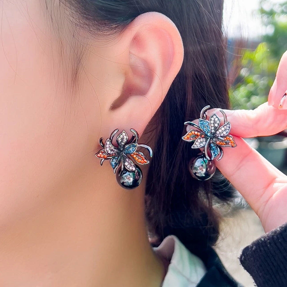 Gucci Flower Pearl Earrings