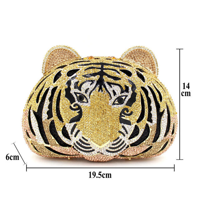 Tiger Crystal Clutch