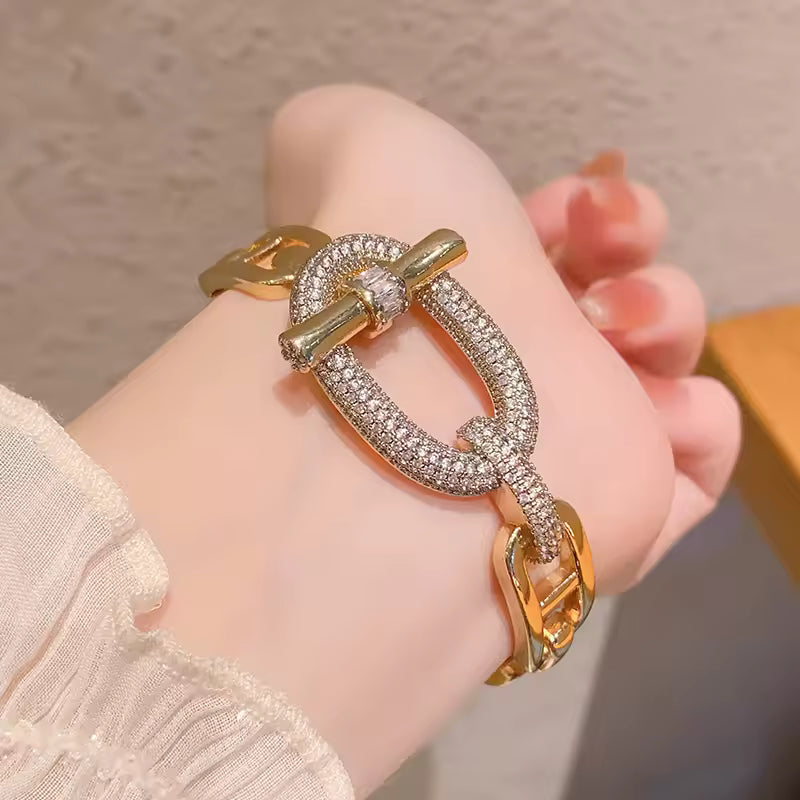 Tiffany Knot Double Row Hinged Bangle