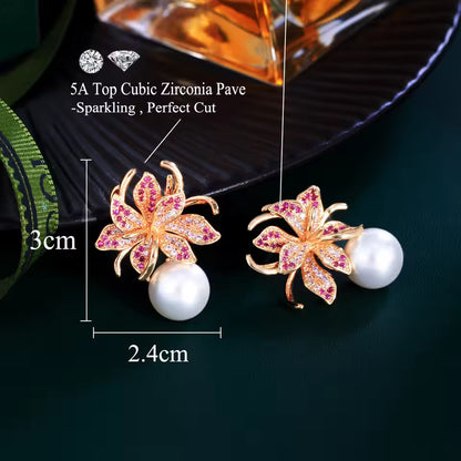 Gucci Flower Pearl Earrings