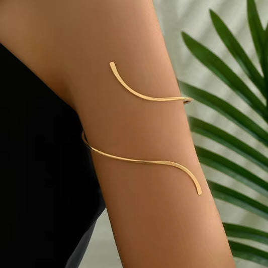 Gold Spiral Ankle Cuff