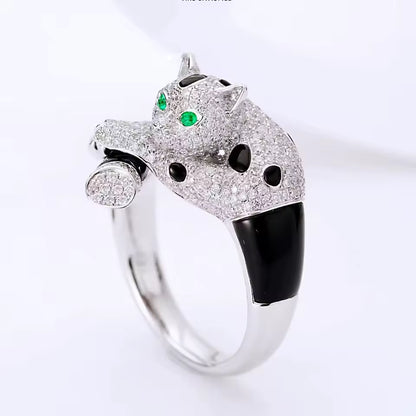 Emerald Eyes Cat Ring