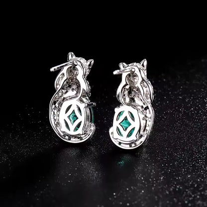 Leopard Sapphire Stud Earrings