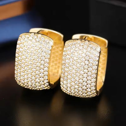 Diamond Huggie Hoop Earrings