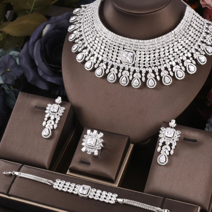 Marquise and Pear Cut Bridal Choker Set