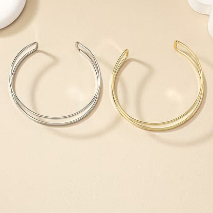 Gold Double Band Arm Cuff
