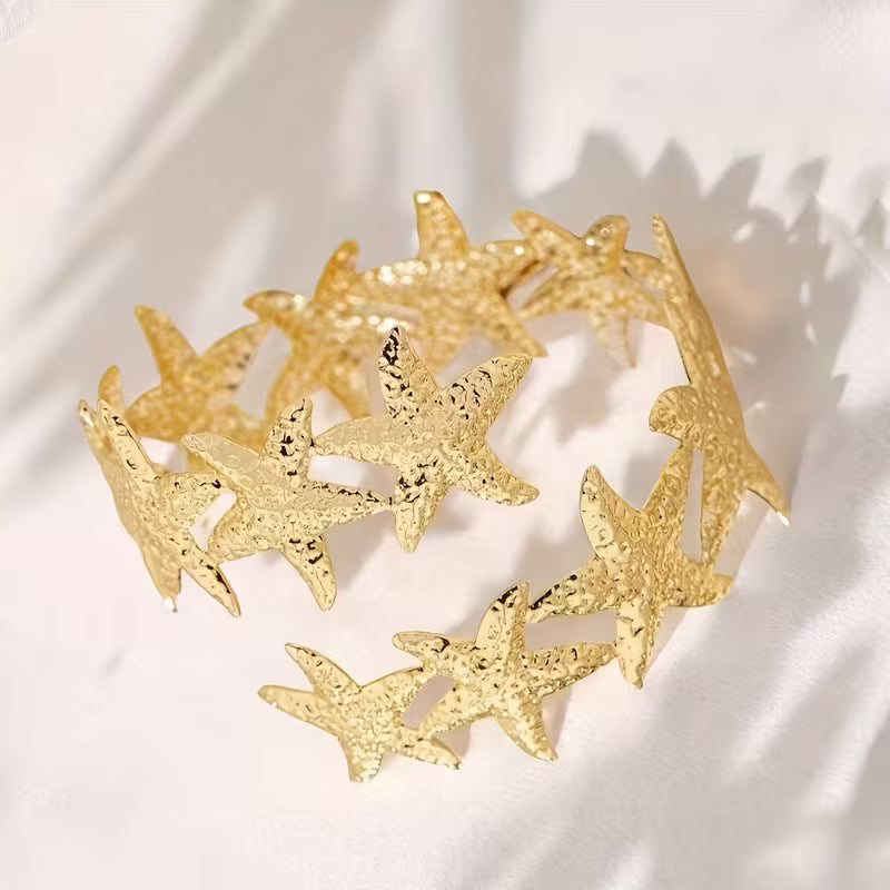 Arm Cuff Gold Starfish Bracelets