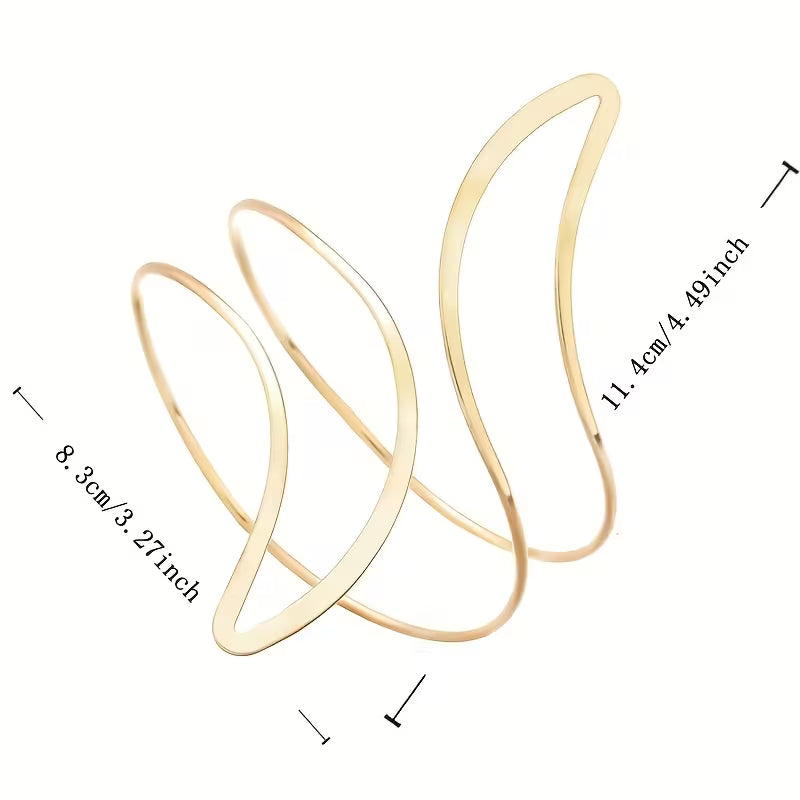 Gold Swirl Wrap Upper Arm Cuff