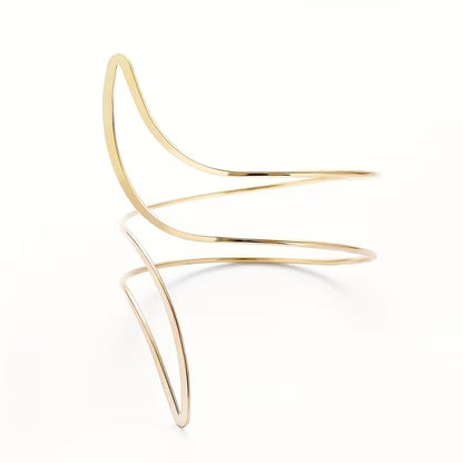 Gold Swirl Wrap Upper Arm Cuff