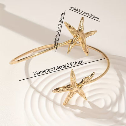Gold Starfish Wrap Bracelet