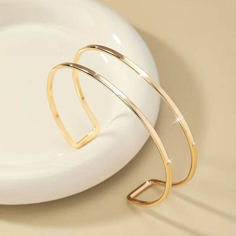 Gold Double Band Arm Cuff