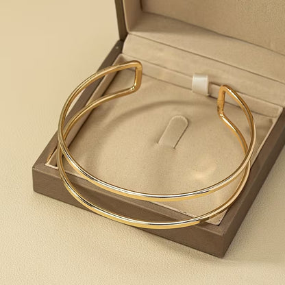 Gold Double Band Arm Cuff
