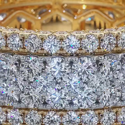 Honeycomb Diamond Spinner Ring