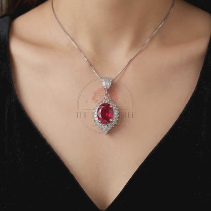 Silver Finish Zircon Locket with Chain