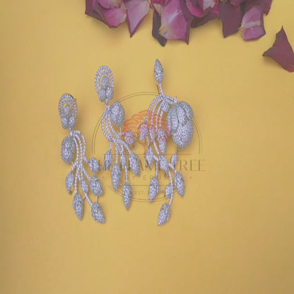 Regal Silver Leaf CZ Set
