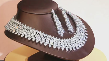 Marquise-cut Cubic Zirconi Jewelry Set