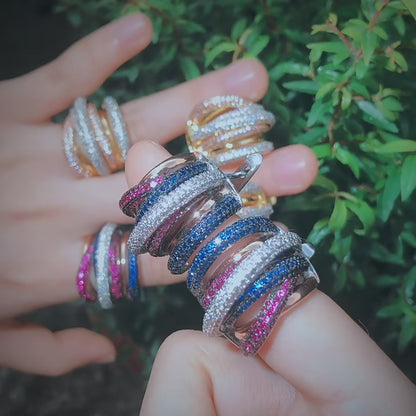 Crossover Ring and Earring Set