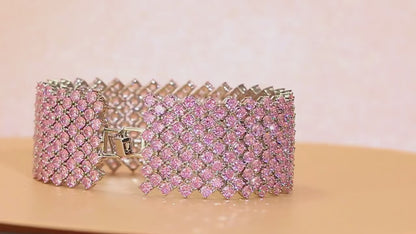 Diamond Multi-Row Cuff Bracelet