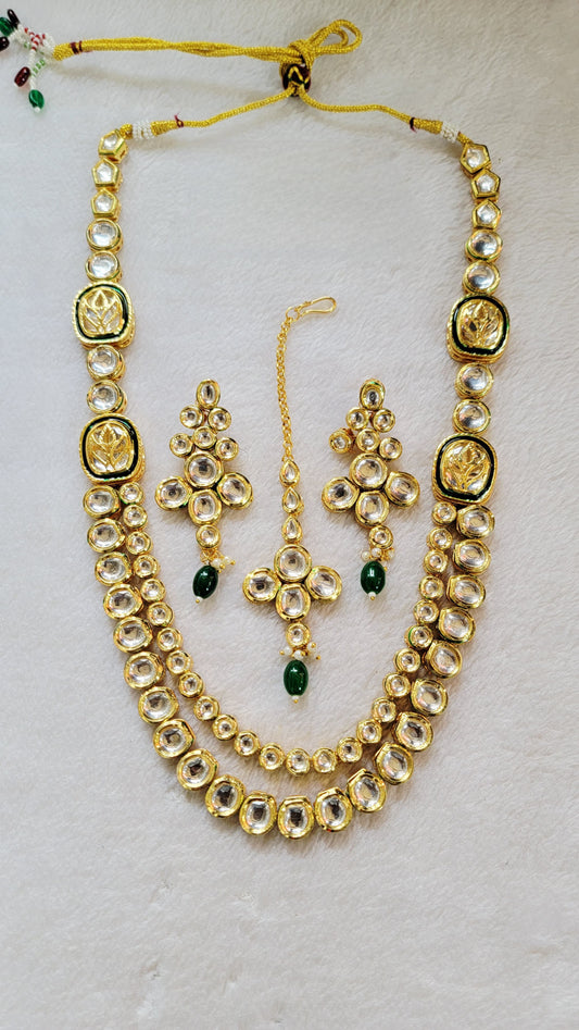 Dual Layered Kundan Necklace Set