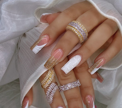 Honeycomb Diamond Spinner Ring