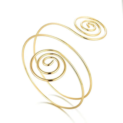 Alloy Spiral Armband Swirl Upper Arm Cuff Armlet Bangle