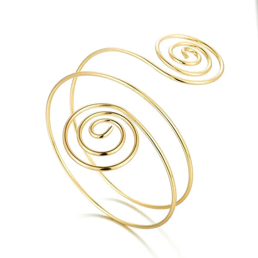 Alloy Spiral Armband Swirl Upper Arm Cuff Armlet Bangle