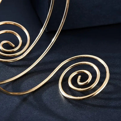 Alloy Spiral Armband Swirl Upper Arm Cuff Armlet Bangle