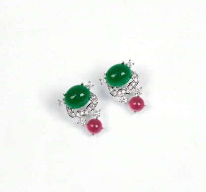 Ruby, Emerald & Diamond Jewelry Set