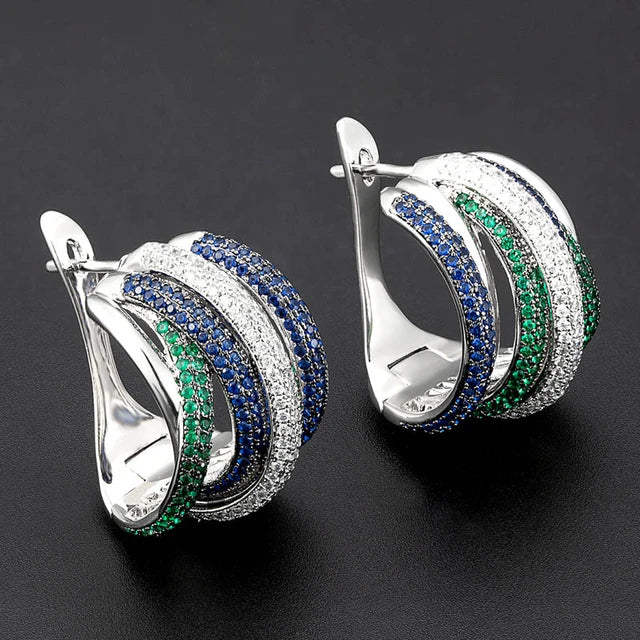 Crossover Ring and Earring Set