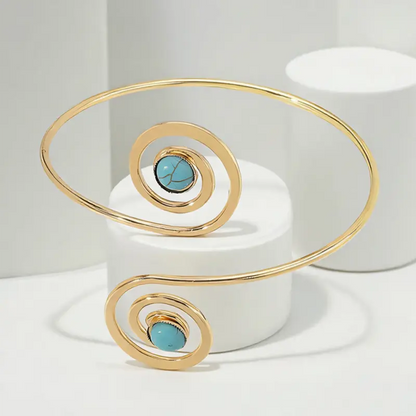 Turquoise Swirl Arm Cuff