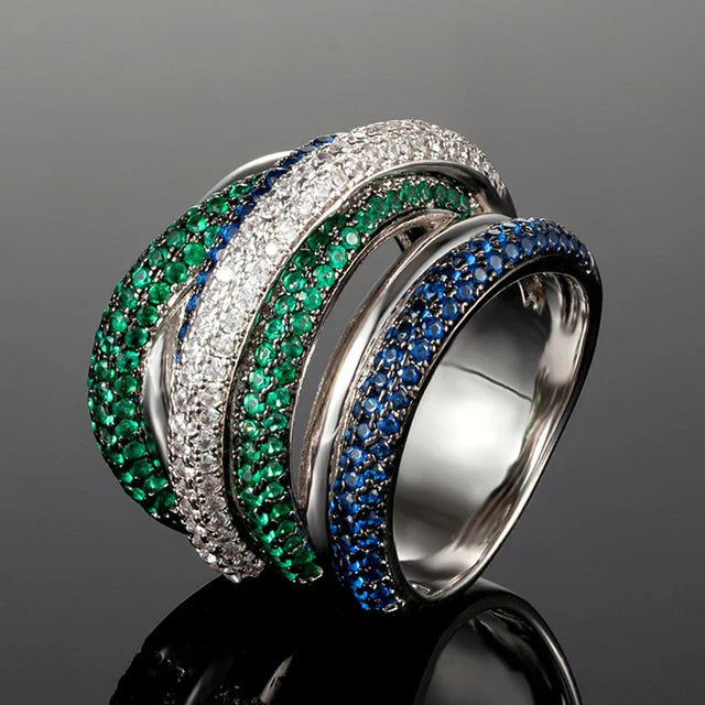 Crossover Ring and Earring Set