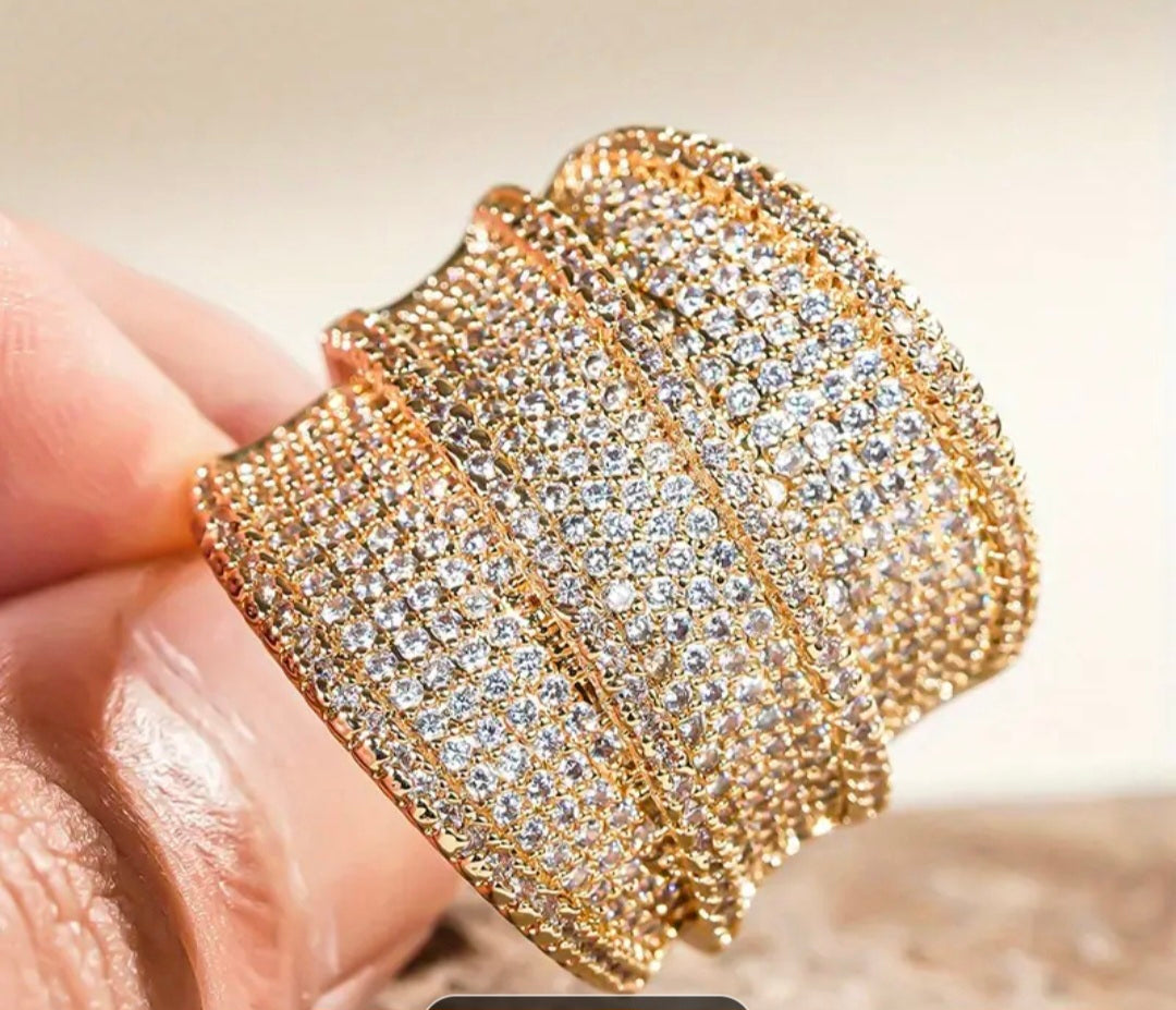 Baguette CZ Wrap Ring