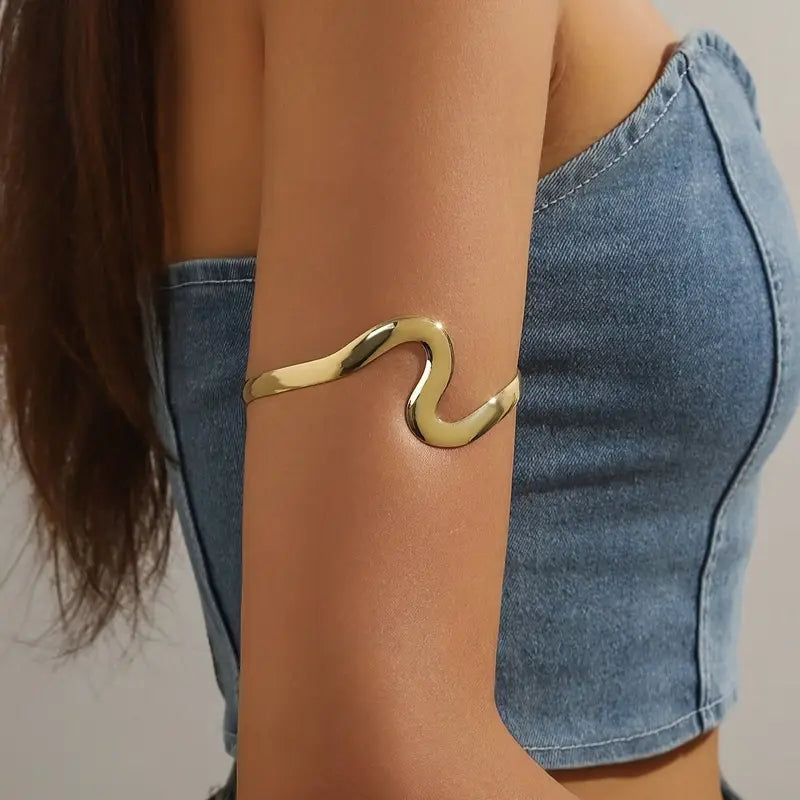 Wavy Snake Armlet Arm Cuff