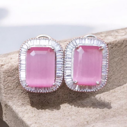 High Quality Rectangle Zircon Stud
