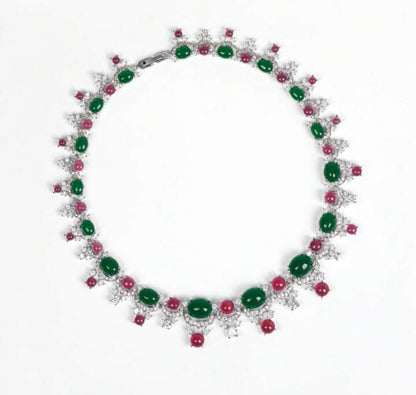 Ruby, Emerald & Diamond Jewelry Set