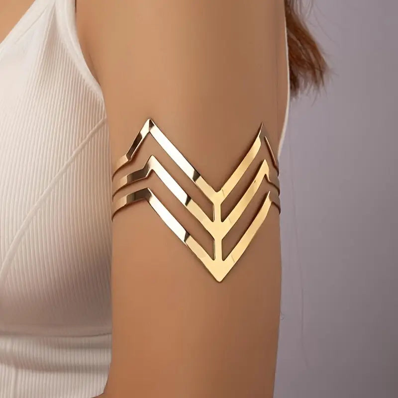 Gold Chevron Upper Arm Cuff