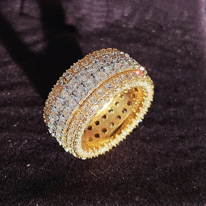 Honeycomb Diamond Spinner Ring