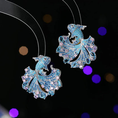 Crystal Betta Fish Earrings