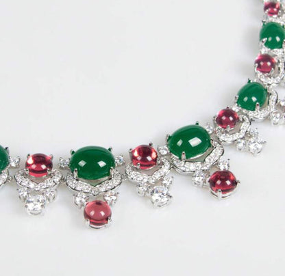 Ruby, Emerald & Diamond Jewelry Set